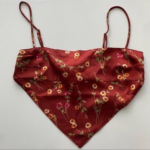 WeWoreWhat Bandana top with flower detail